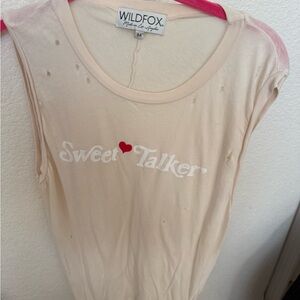 Wildfox Sweet Talker Women's Pink Muscle Tee
